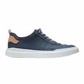 Cole Haan Men's GRANDPR? RALLY CANVAS COURT SNEAKER - Vintage Indigo Canvas/CH Natural Fast Go