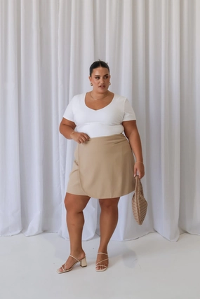PORTER SKIRT COFFEE Clean Fit