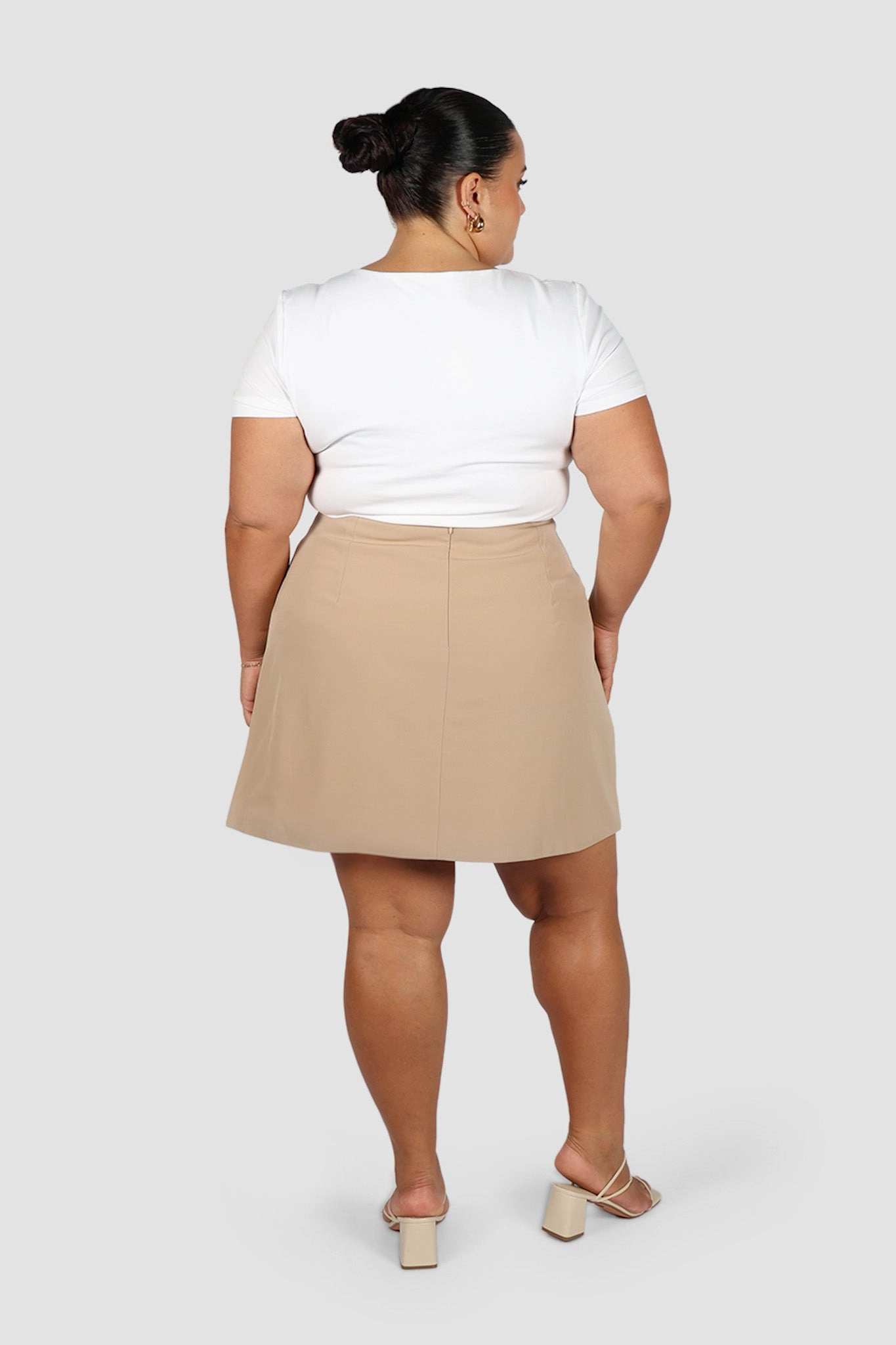 PORTER SKIRT COFFEE Functional Detail Layer Combo