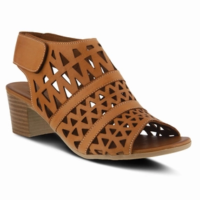Outfit Boost Sleek Vacation Sandals Spring Step Women's Dorotha Sandals - Brown Leather