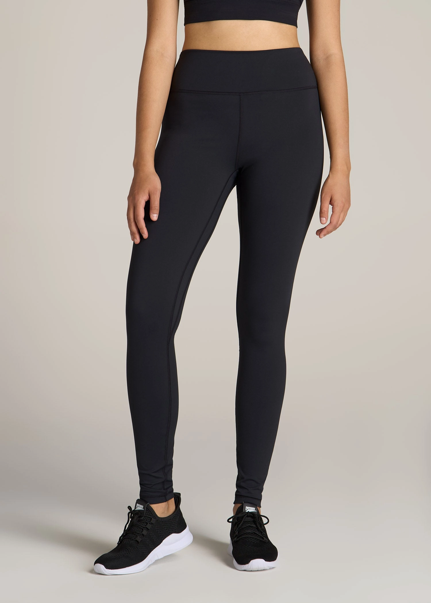 Street Style Movement High Rise Cheeky Leggings for Tall Women in Black