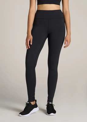 Street Style Movement High Rise Cheeky Leggings for Tall Women in Black