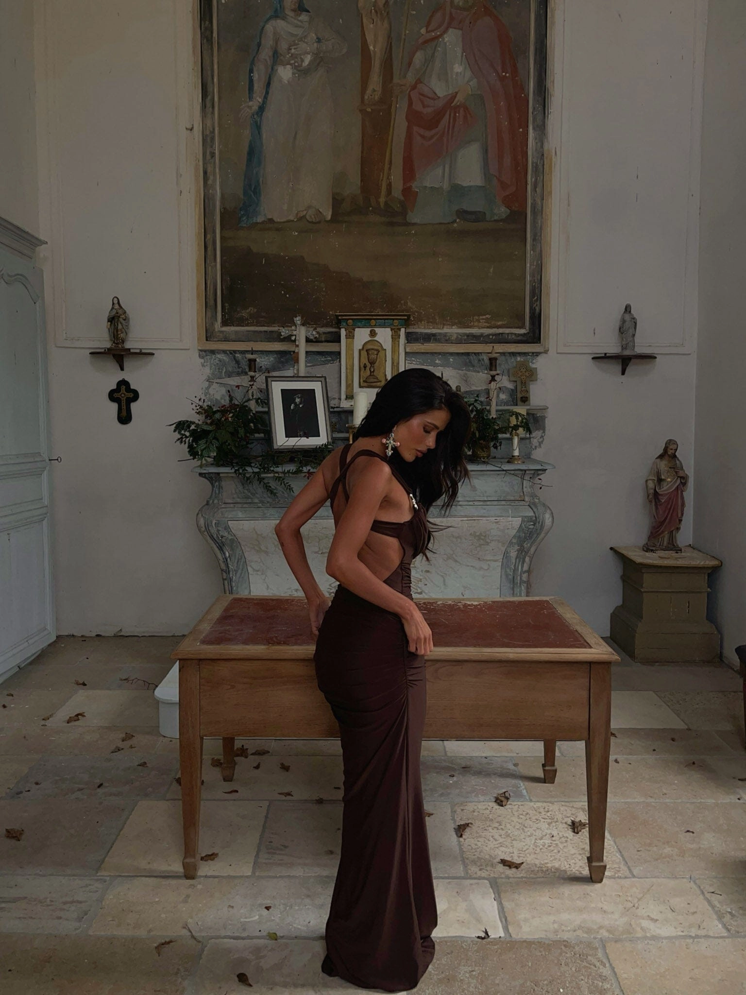 PRIA MAXI DRESS CHOCOLATE Lounge Vibes