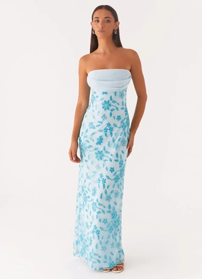 Prism Beaded Maxi Dress - Blue Comfortable casual dress