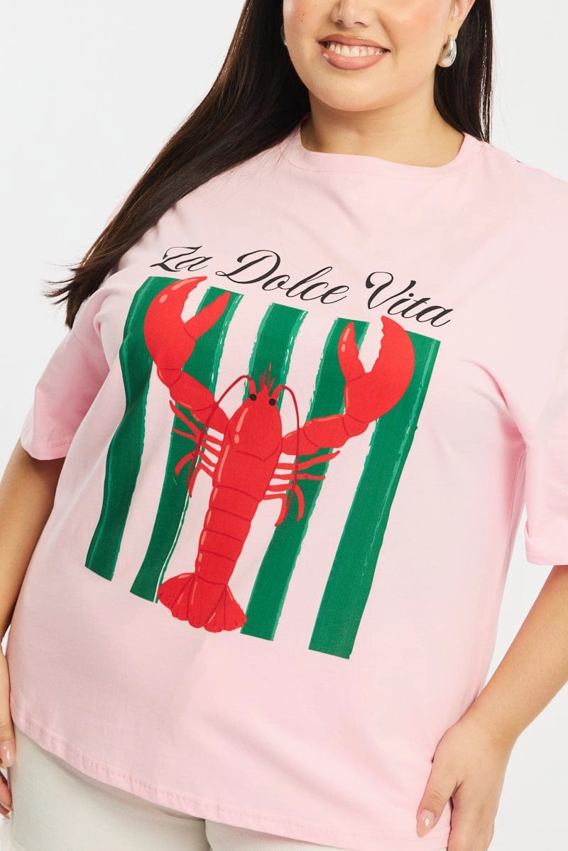Fit For All Day Pink La Dolce Vita Tee Short Sleeve