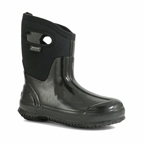 Bogs Women's Classic Mid - Black Smooth Entry