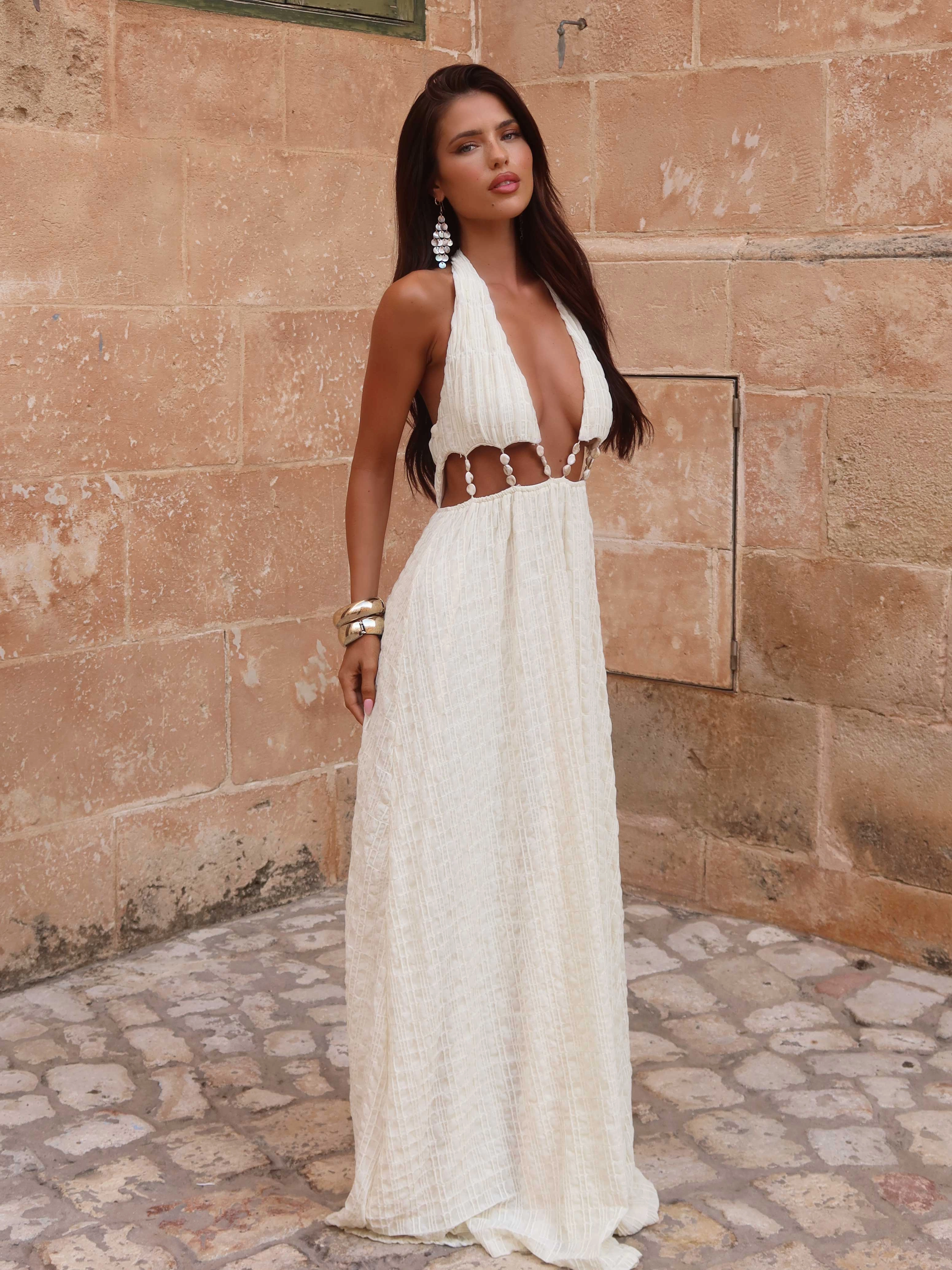 Luxe Appeal SILVIAE MAXI DRESS WHITE