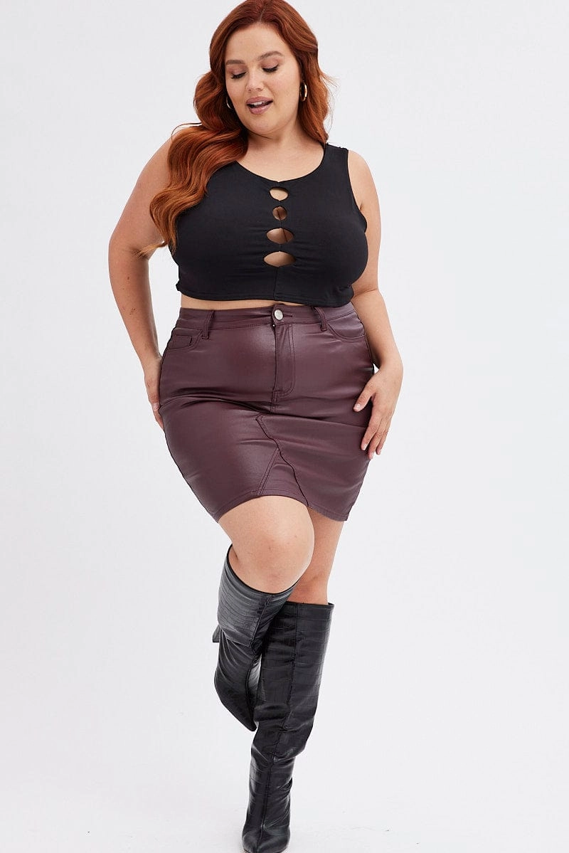 Mood Outfitboard Purple Mini Skirt