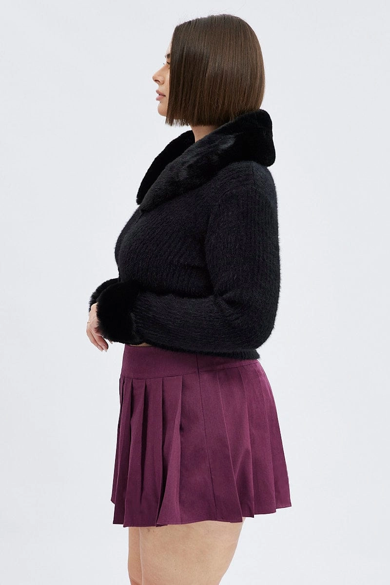 Ventilated Panels Purple Mini Tennis Skirt