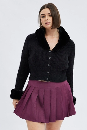 Cozy Finish Reinforced Seams Purple Mini Tennis Skirt