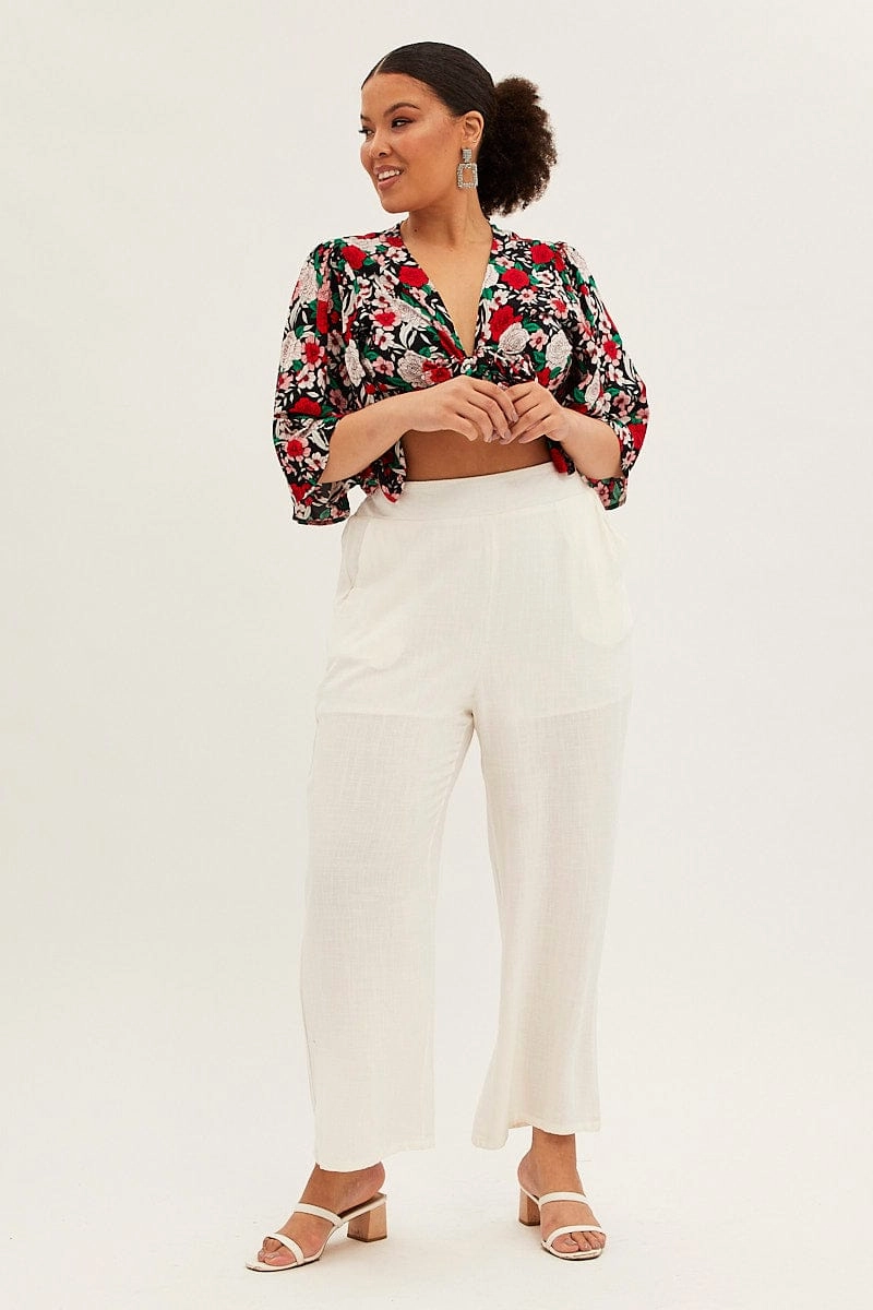 Multi Boho Crop Bolero Jacket Tie Front 3/4 Sleeve Erasable Stains Treatment SiliconeGrip