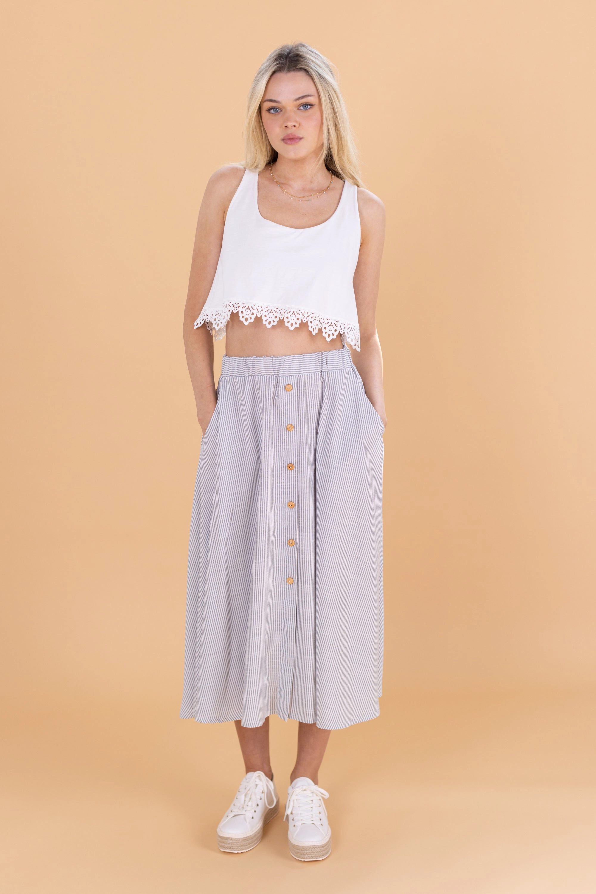 Skirt Marisa Stripes. Minimal Vibes