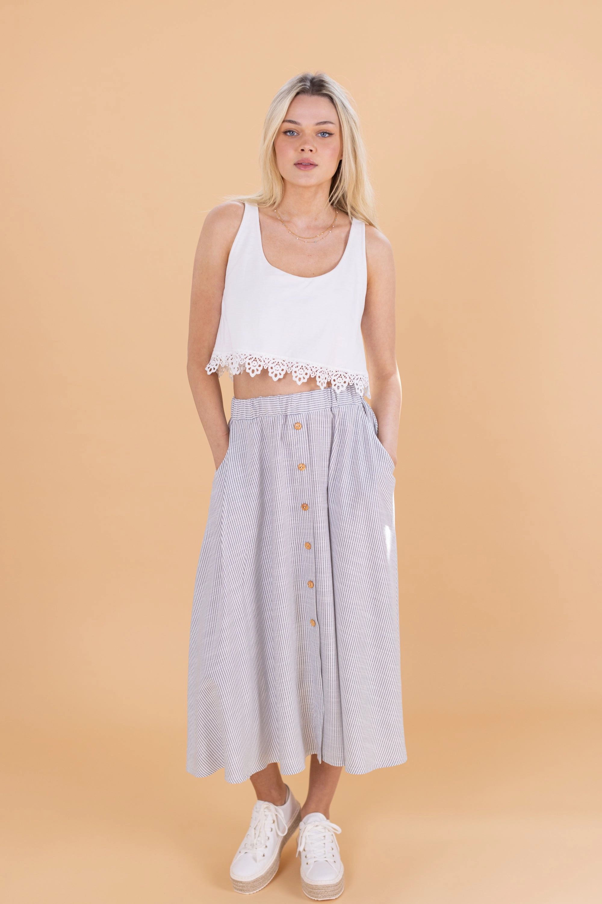 Minimal Vibe Skirt Marisa Stripes.