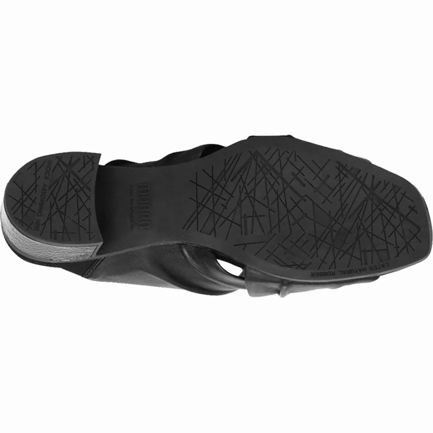 Neoprene Strap Moisture wicking Munro Women's Lee Open Toe Sandal - Black Lamb Leather