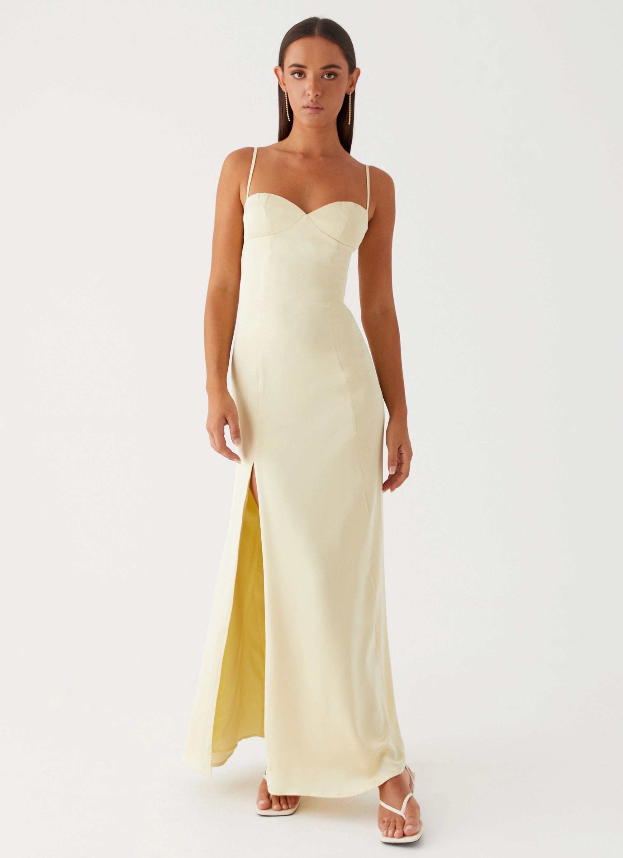 countryside Lounge Vibes Miss Bloom Maxi Dress - Lemon