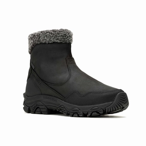Bush Step Merrell Women's Coldpack 3 Thermo Mid Zip Waterproof Boot w/ Arctic Grip - Black