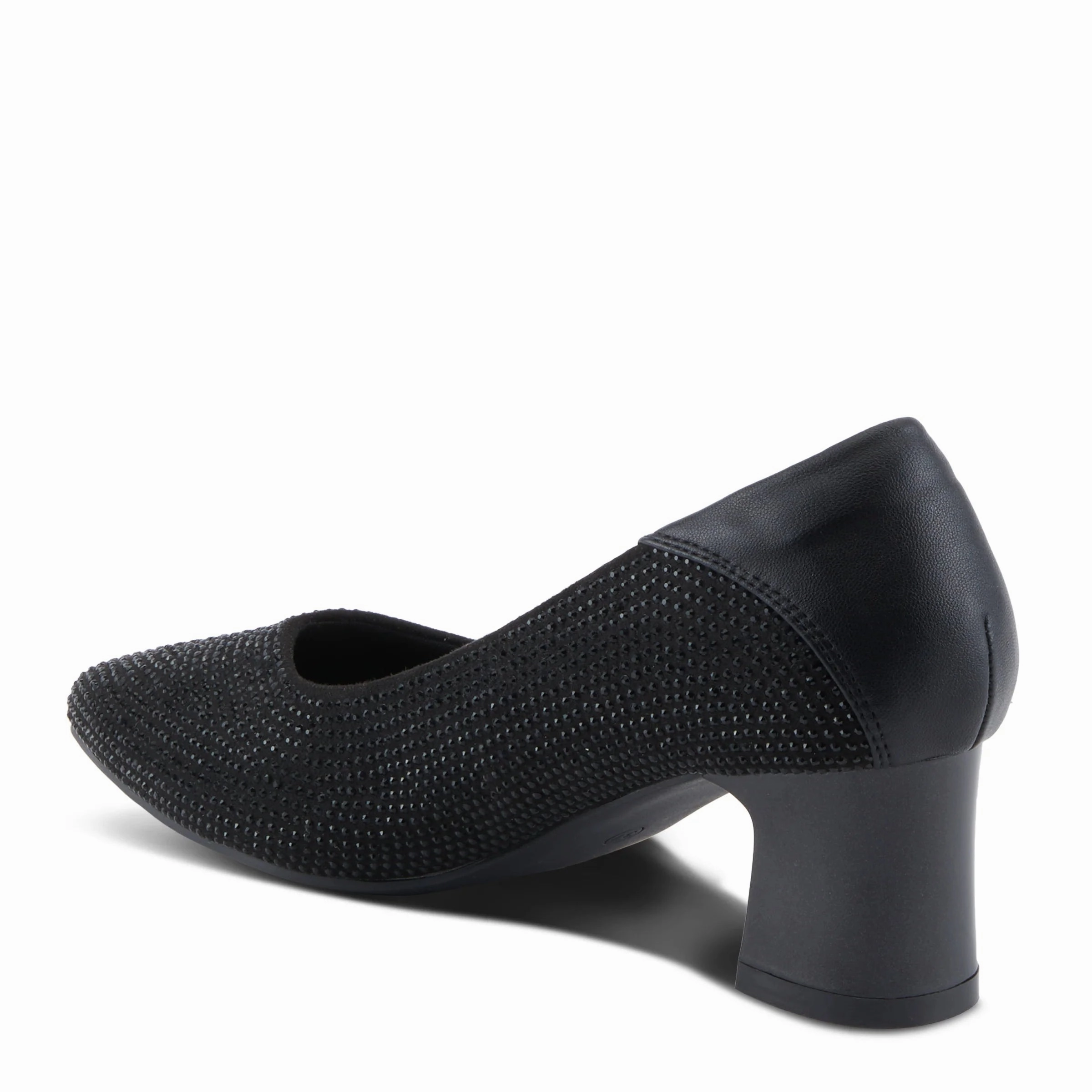 Patrizia by Spring Step Seena Block Heel Pumps - Black Dirt Guard