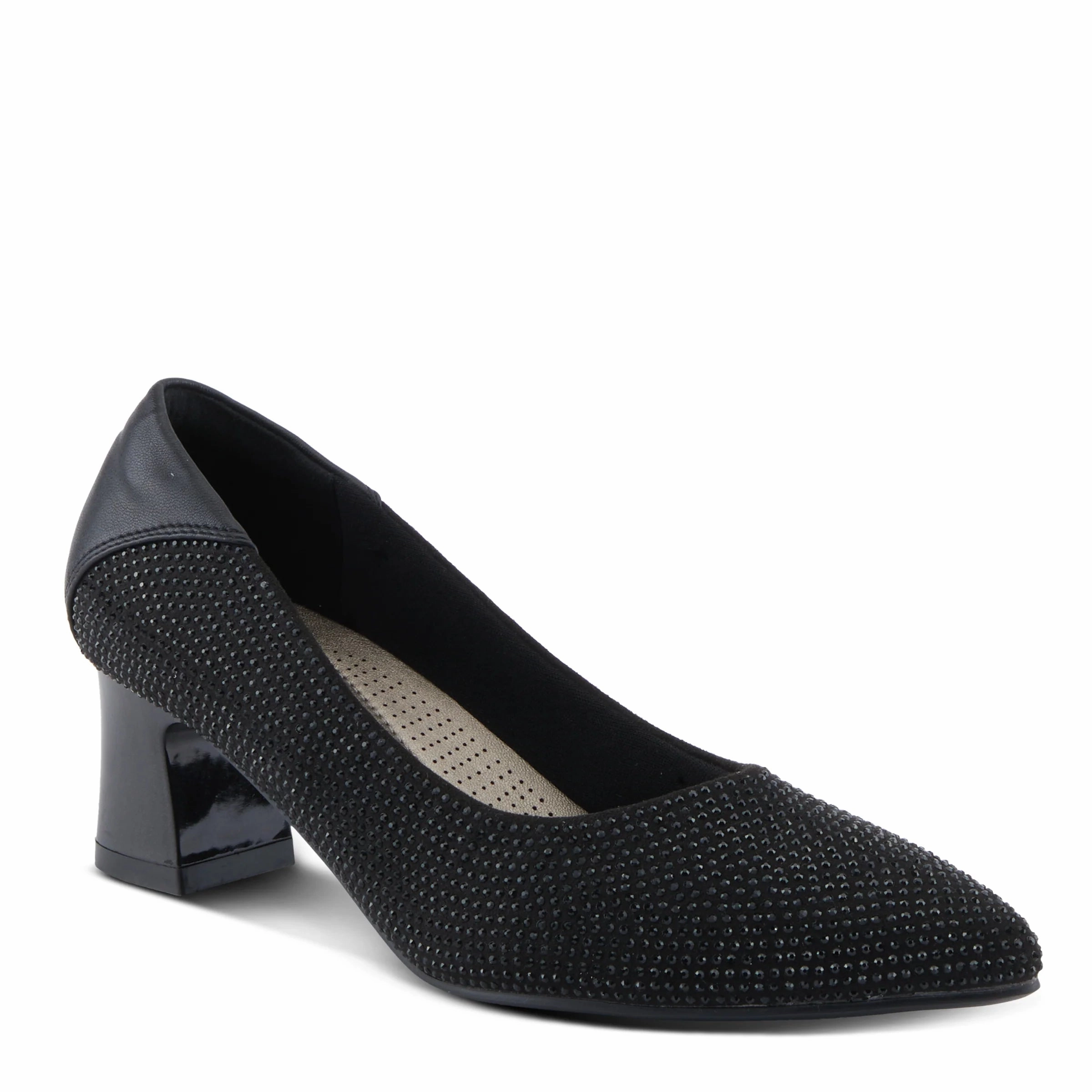Quiet Sole Patrizia by Spring Step Seena Block Heel Pumps - Black