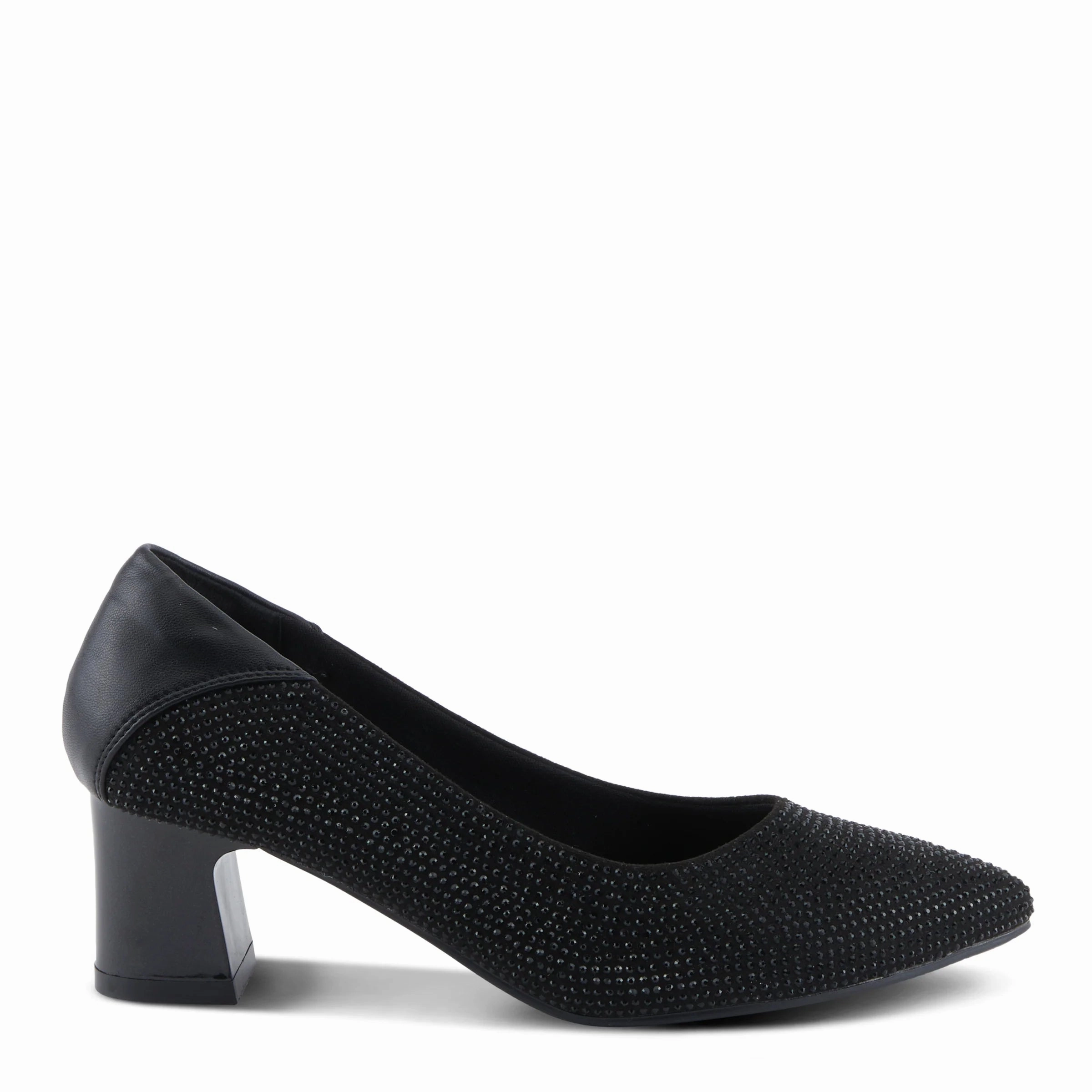 Light Arch Patrizia by Spring Step Seena Block Heel Pumps - Black