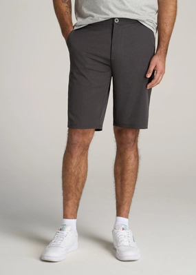 Hybrid Shorts for Tall Men in Anthracite Mix vest Active Look