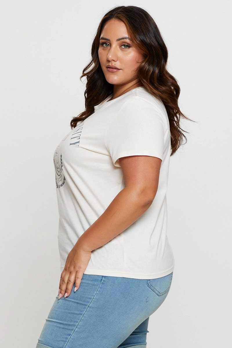 Beige Graphic T-shirt Miami Crew Neck Short Sleeve cotton material Comfy Apparel