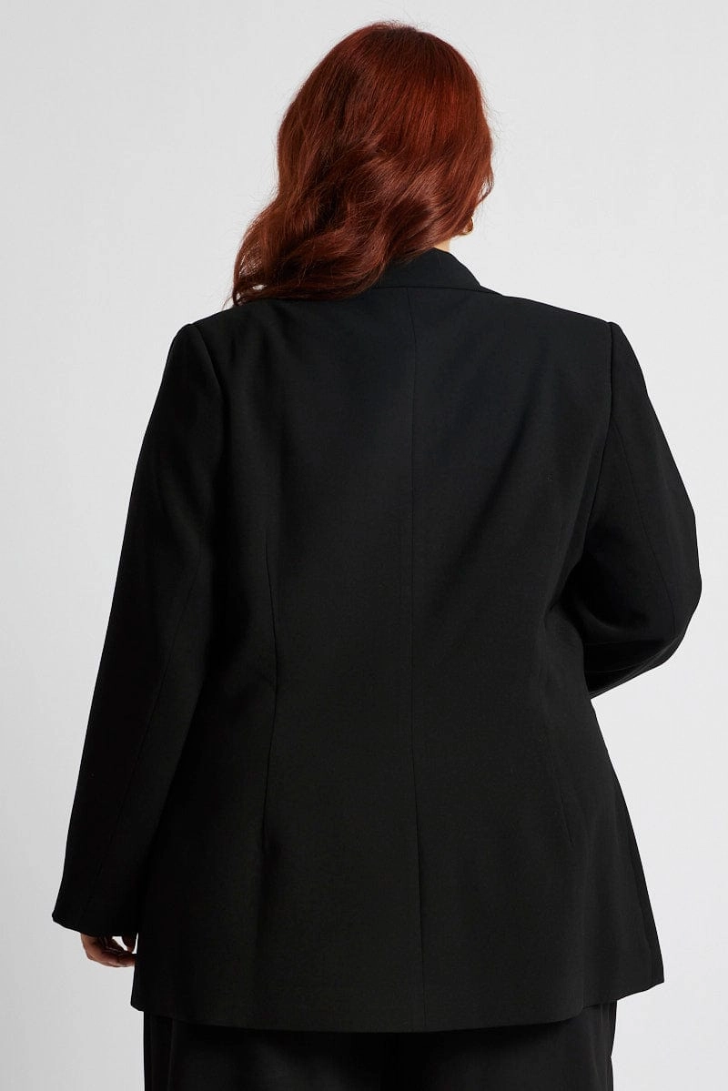 Modern Street Two Way Zipper Black Fitted Jacket