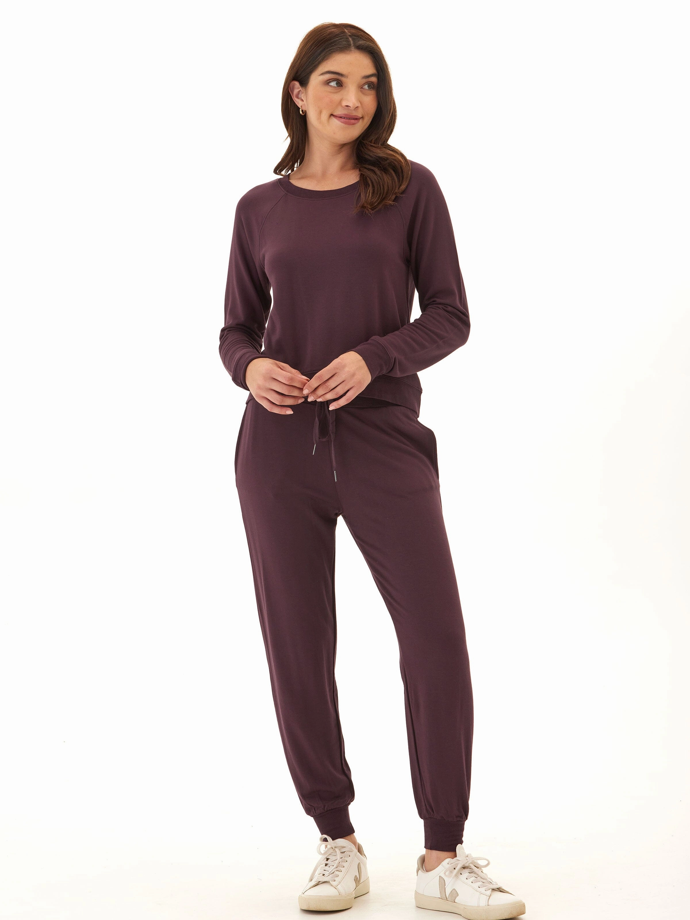 Suzanne Feather Fleece Raglan Pullover Durable Outer Shell