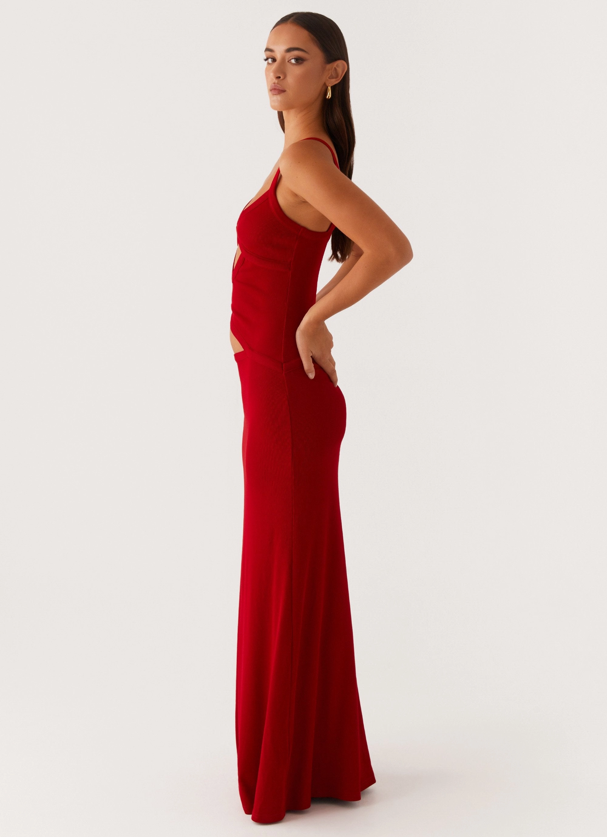 Jocelyn Maxi Dress - Red BreathableLining