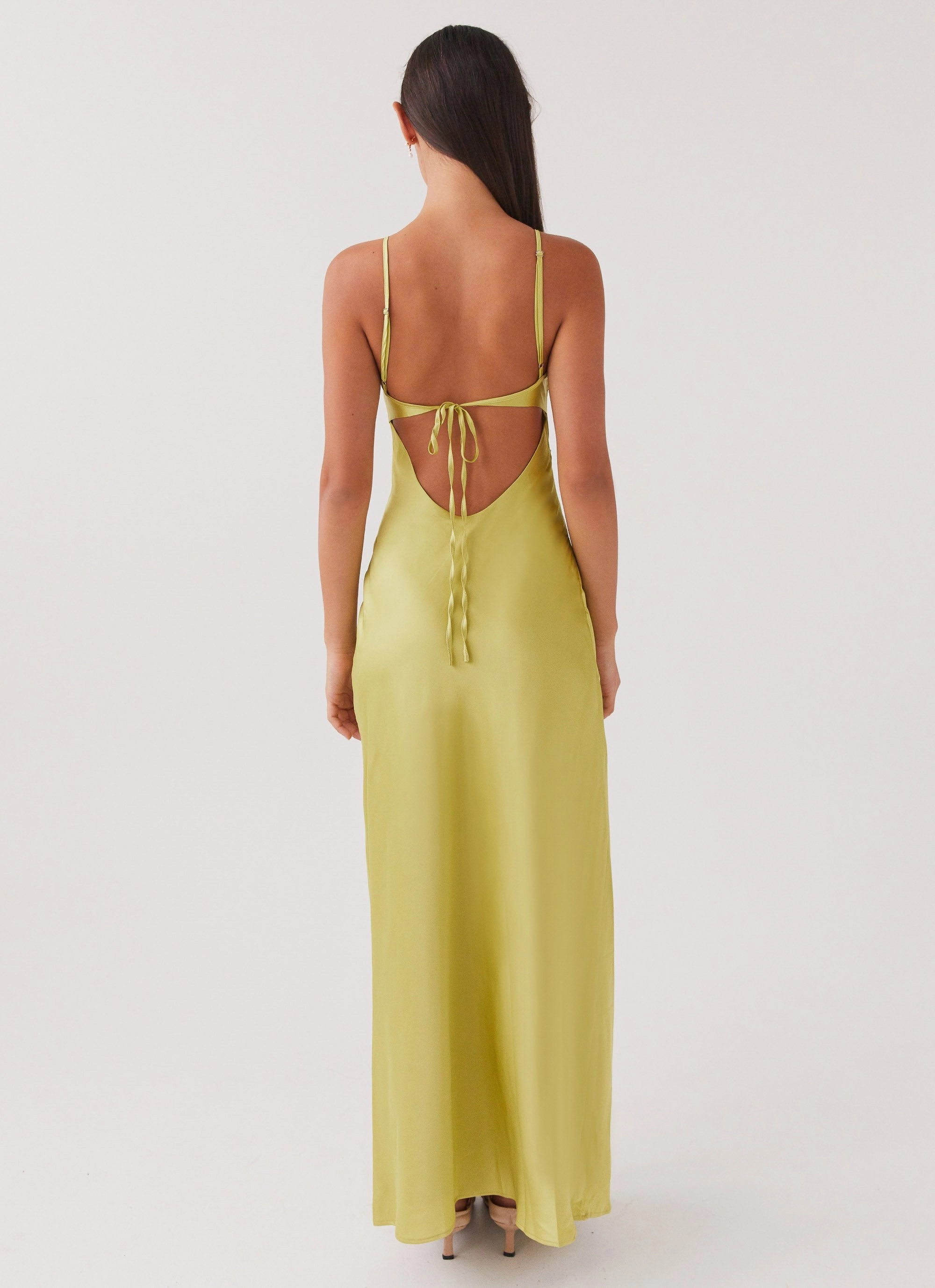 Raylie Cut Out Maxi Dress - Chartreuse Best-Seller