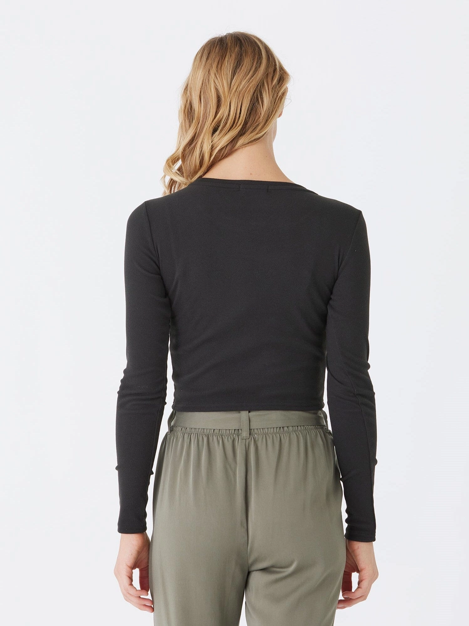Guadalupe Luxe Rib Long Sleeve Crop Tee ReinforcedStressPoints Anti Pill Surface