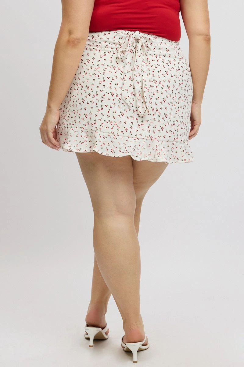 Red Check Wrap Gingham Mini Skirt Smart Comfort