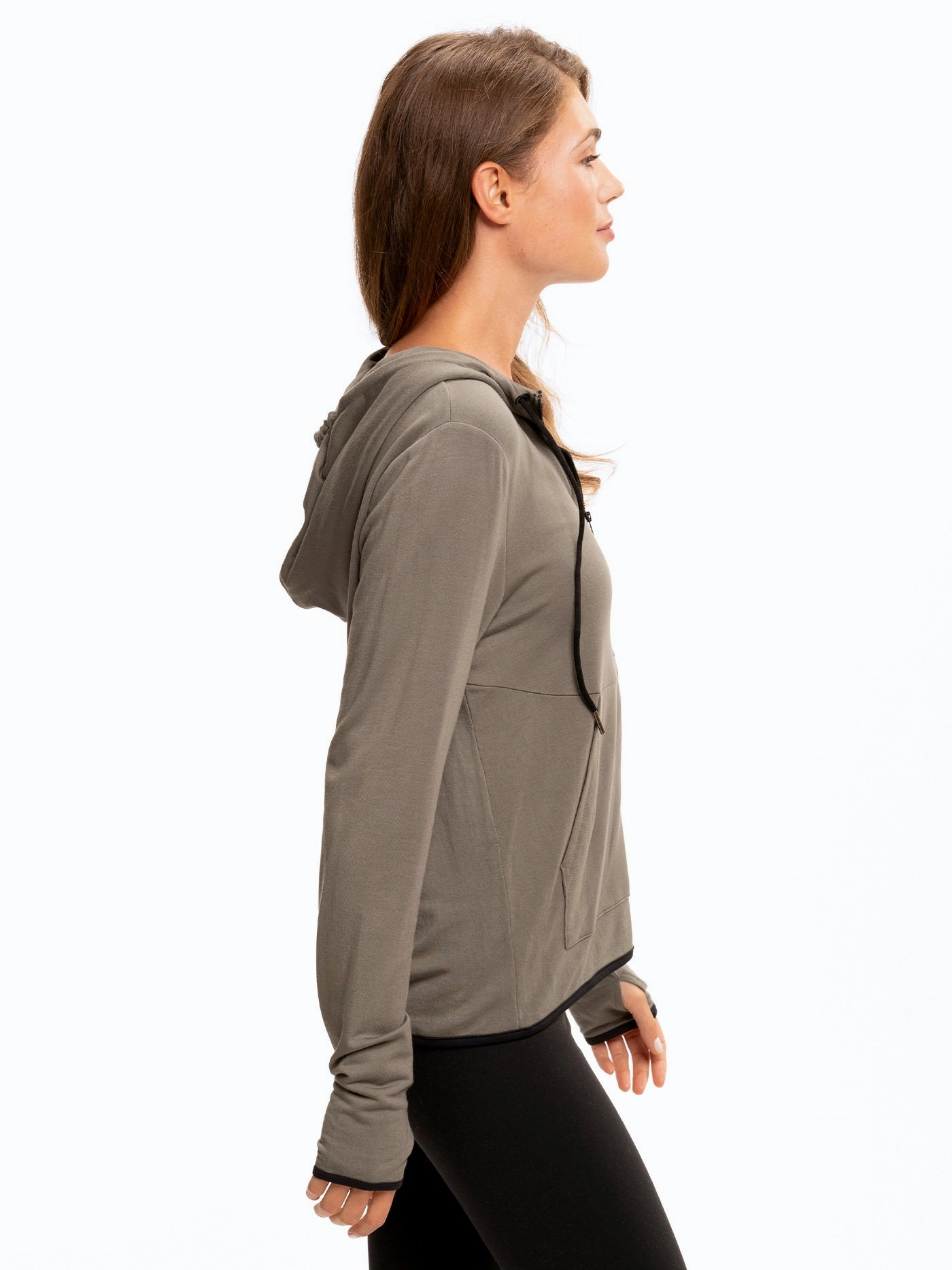 Hypoallergenic Lining Matte Finish Sybil FeatherLoop Athleisure Jacket