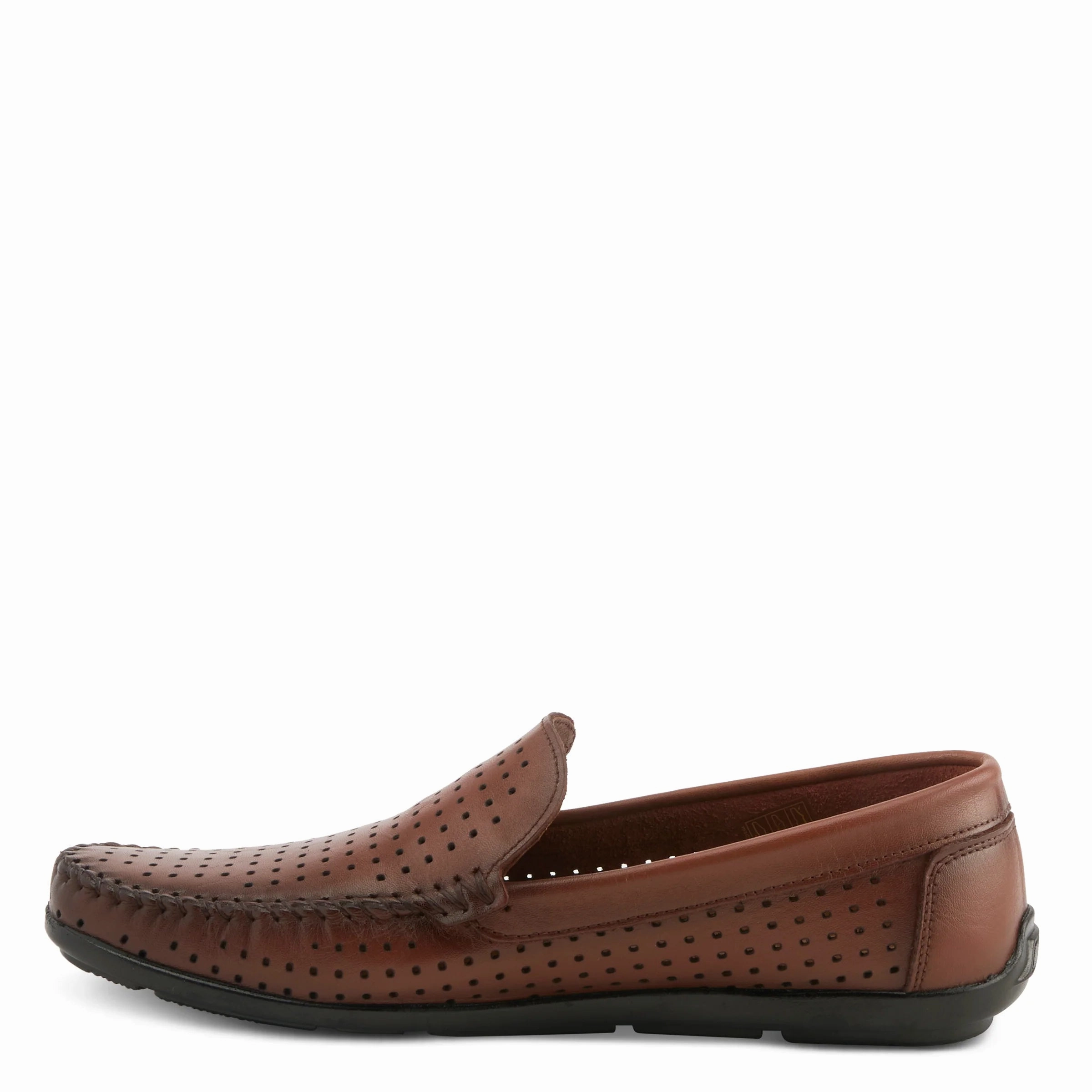 Step Support Spring Step Men's Crispin Slip On Leather Loafers - Camel