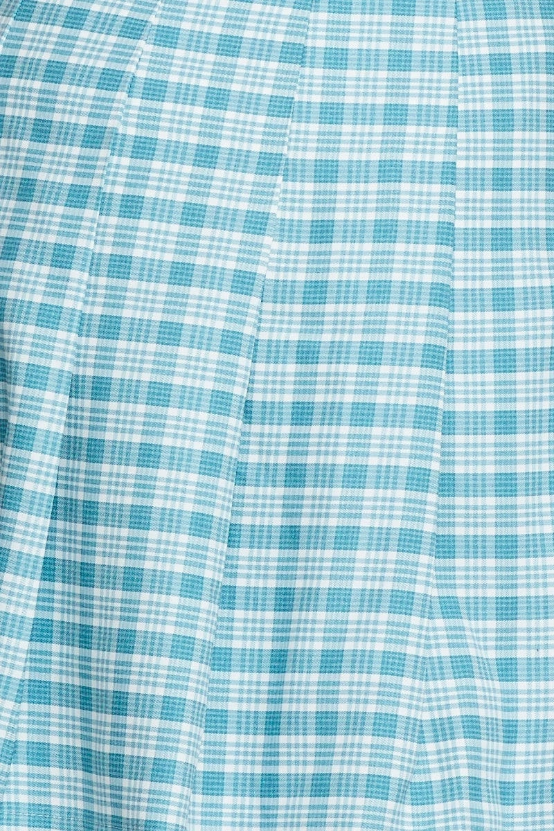 Ventilated Panels Check Mini Tennis Skirt Pleated