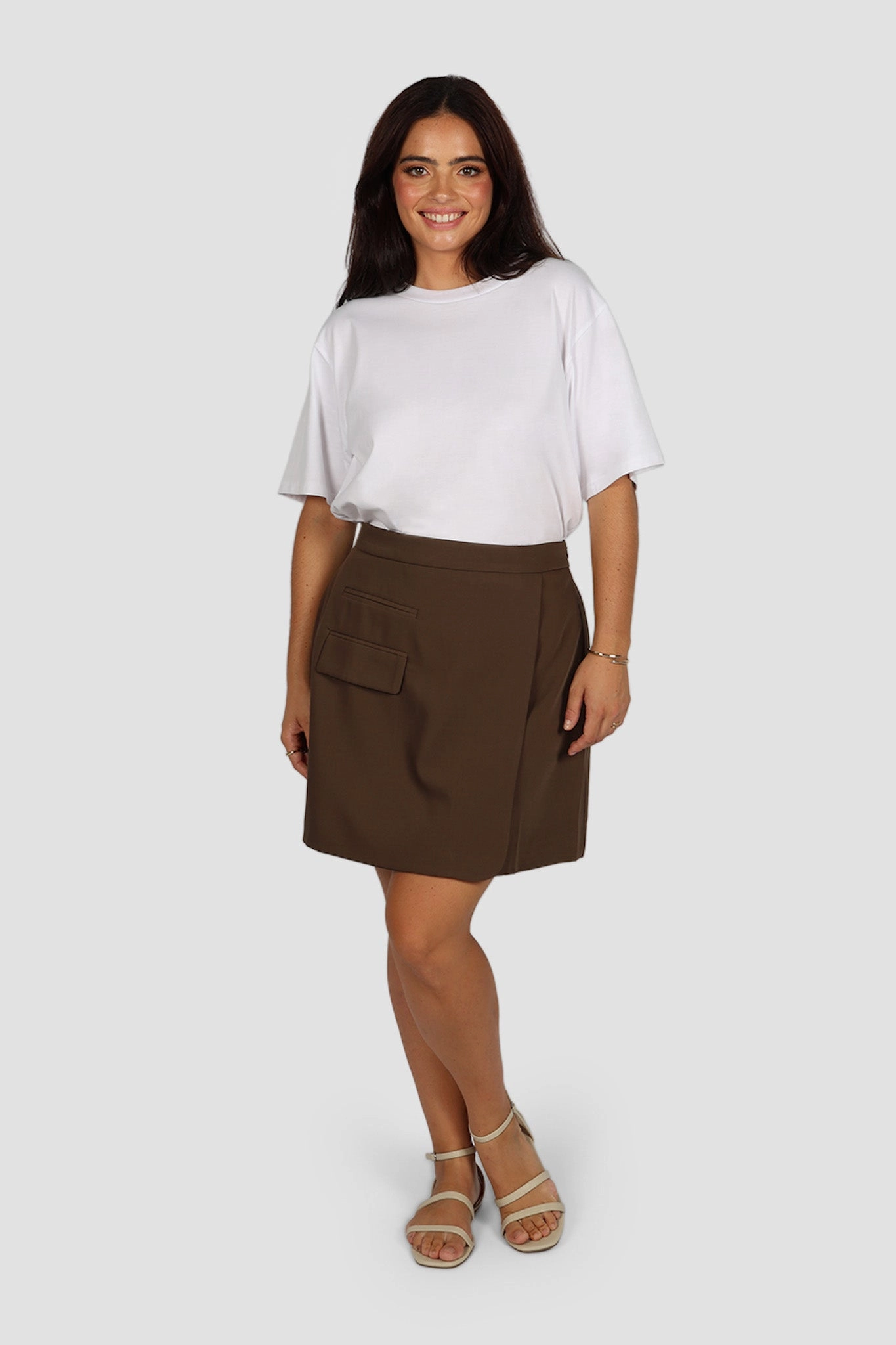 CALIE SKIRT CHOCOLATE Simple Fashion