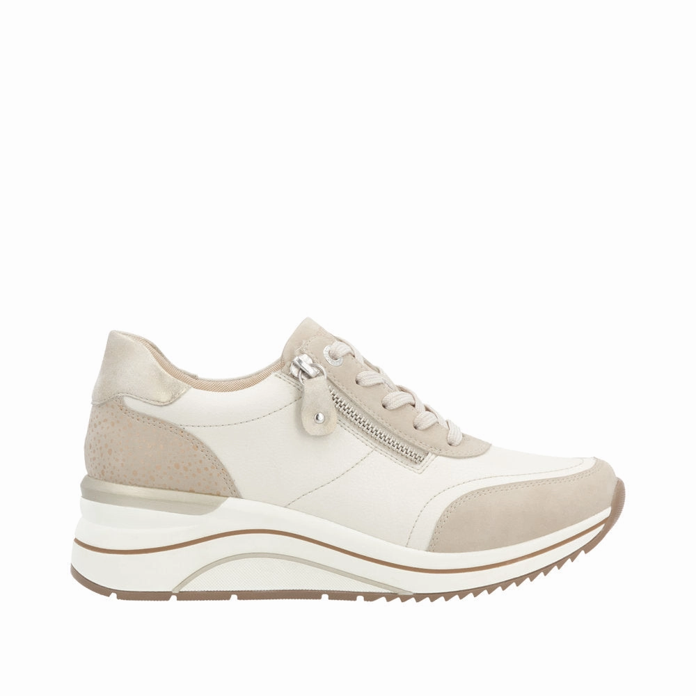 Remonte by Rieker Women's Eleni 00 Sneaker - Beige Rain Day
