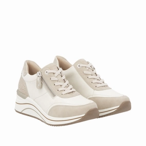 Remonte by Rieker Women's Eleni 00 Sneaker - Beige Heel Multi Density Foam
