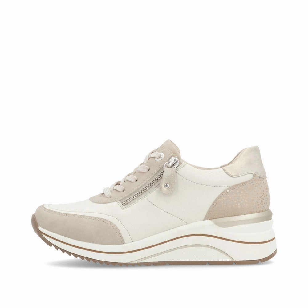 Remonte by Rieker Women's Eleni 00 Sneaker - Beige Anti scratch Pressure Relief Zones