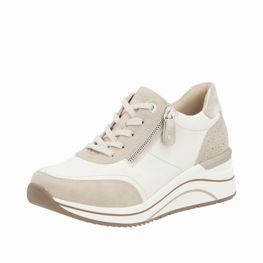 AnkleSupport Chill Vibes Remonte by Rieker Women's Eleni 00 Sneaker - Beige