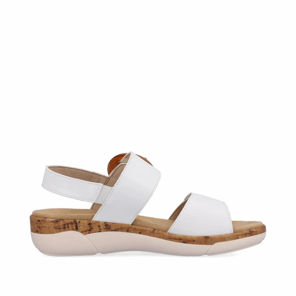 Chic Sandals for Vacation Remonte by Rieker Women's Jocelyn Sandals - Weiss/Weiss