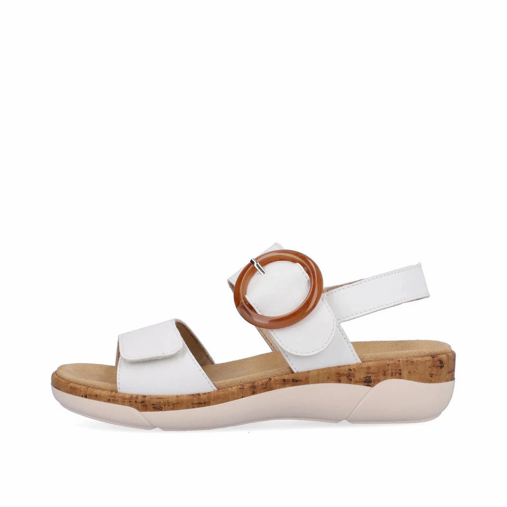 Remonte by Rieker Women's Jocelyn Sandals - Weiss/Weiss Air Circulation Ultra Light Cushioning
