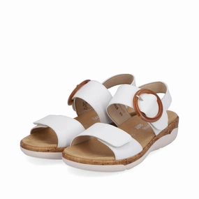 Easy Lock All-Day Use Remonte by Rieker Women's Jocelyn Sandals - Weiss/Weiss