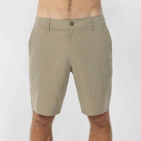 Impact Absorbing Padding Reserve Heather 19" Hybrid Short - Heather Khaki