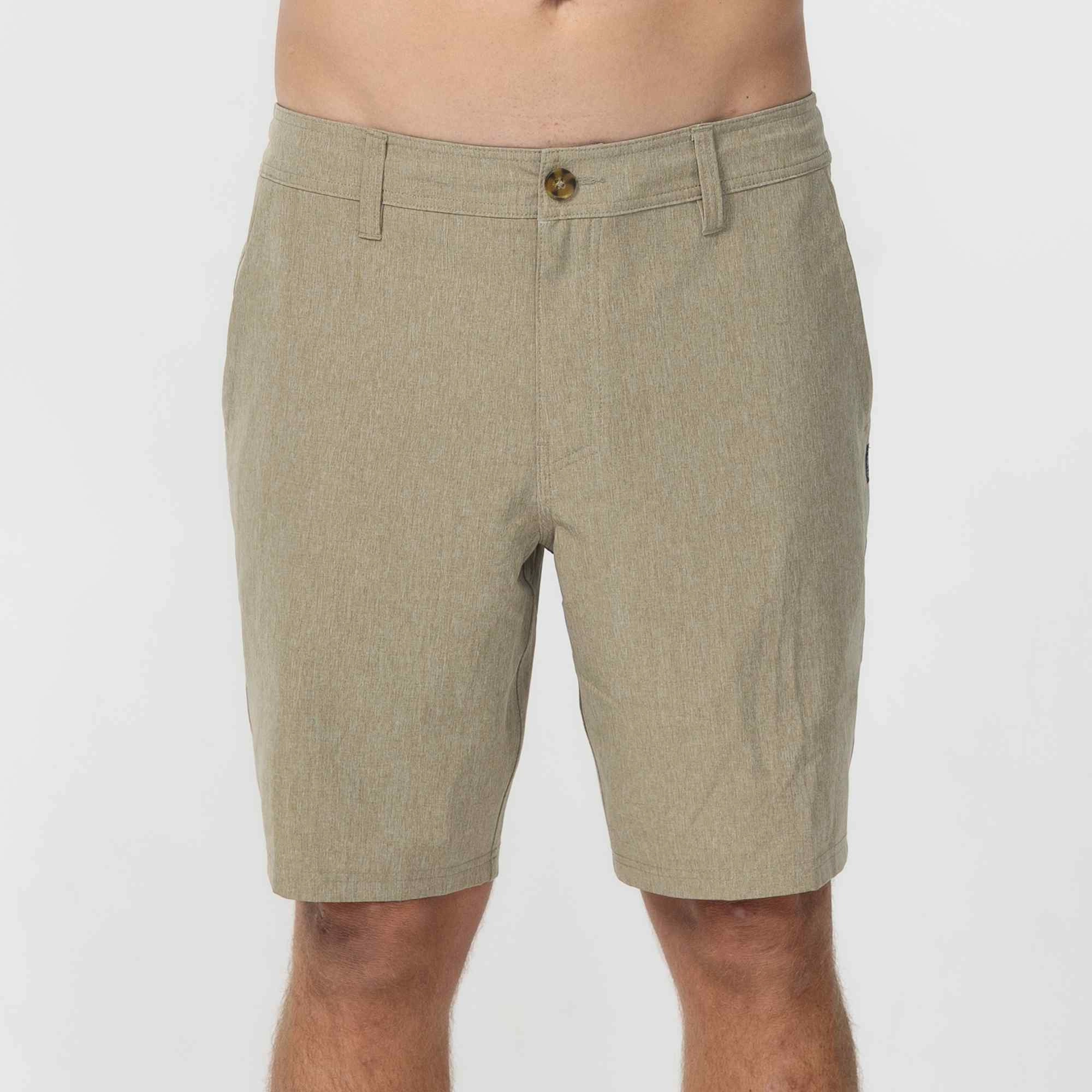 outdoor concert style Reserve Heather 21" Hybrid Short - Heather Khaki