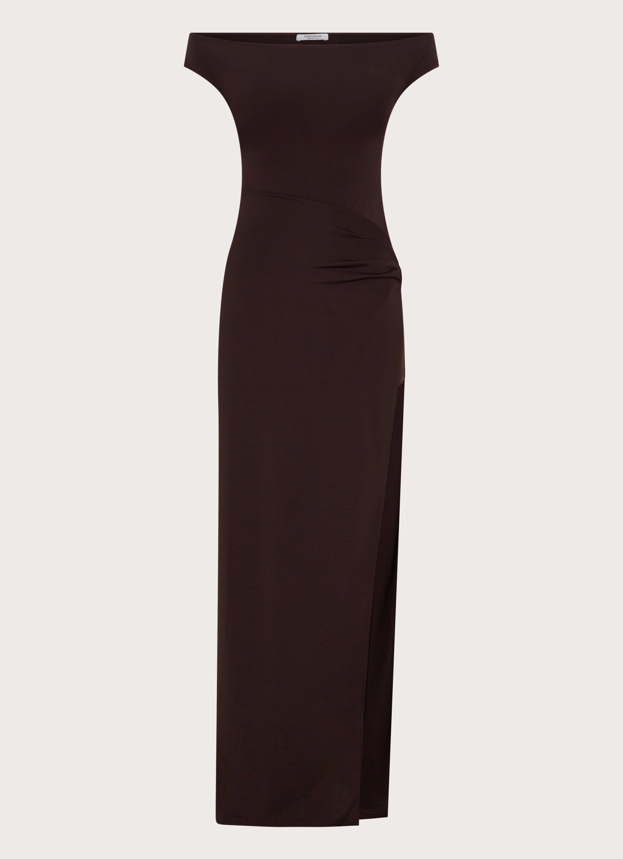 Amerie Maxi Dress - Chocolate Vacation Outfit Off-Shoulder