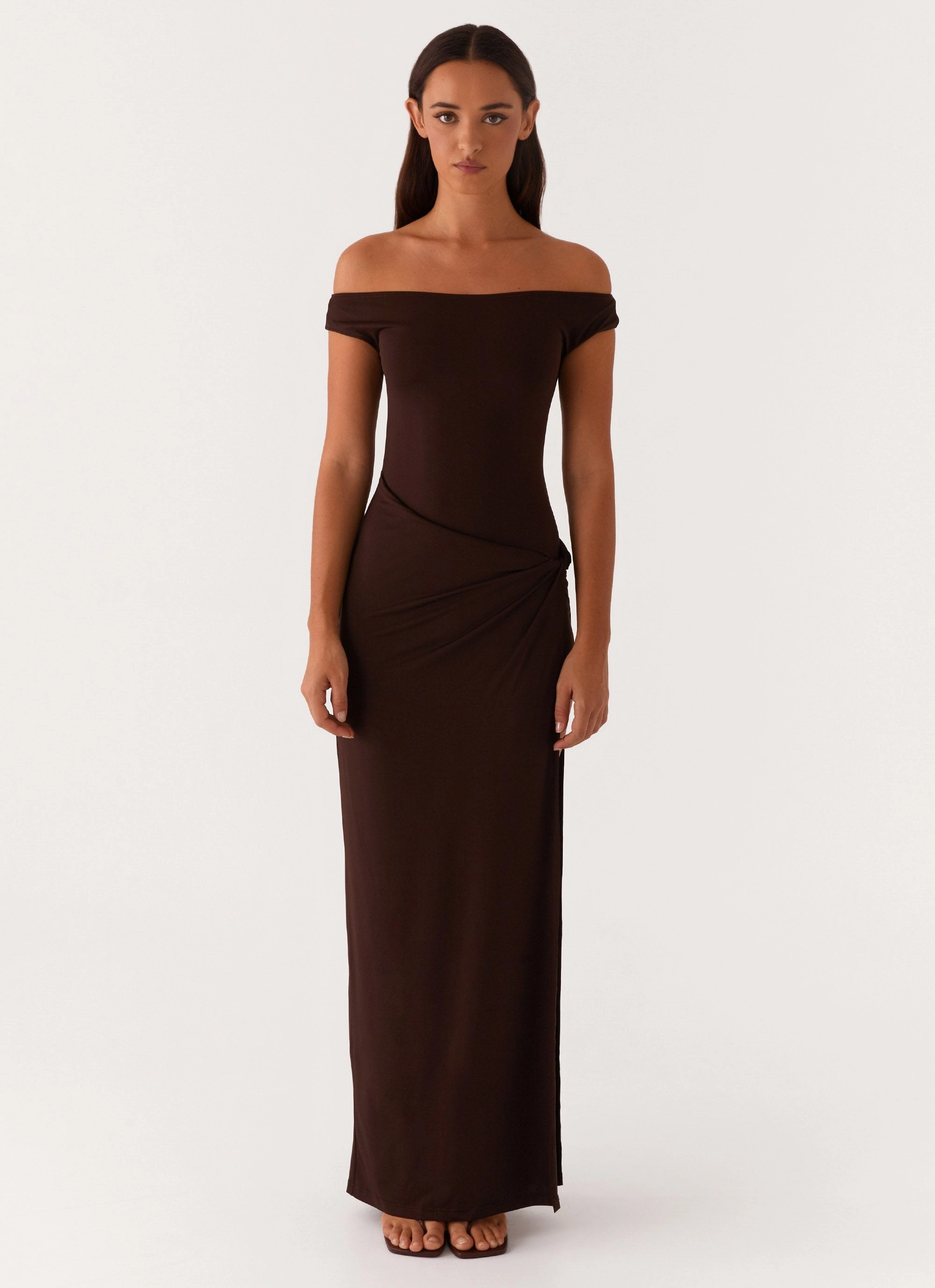 Amerie Maxi Dress - Chocolate Date Ready Influencer-Style