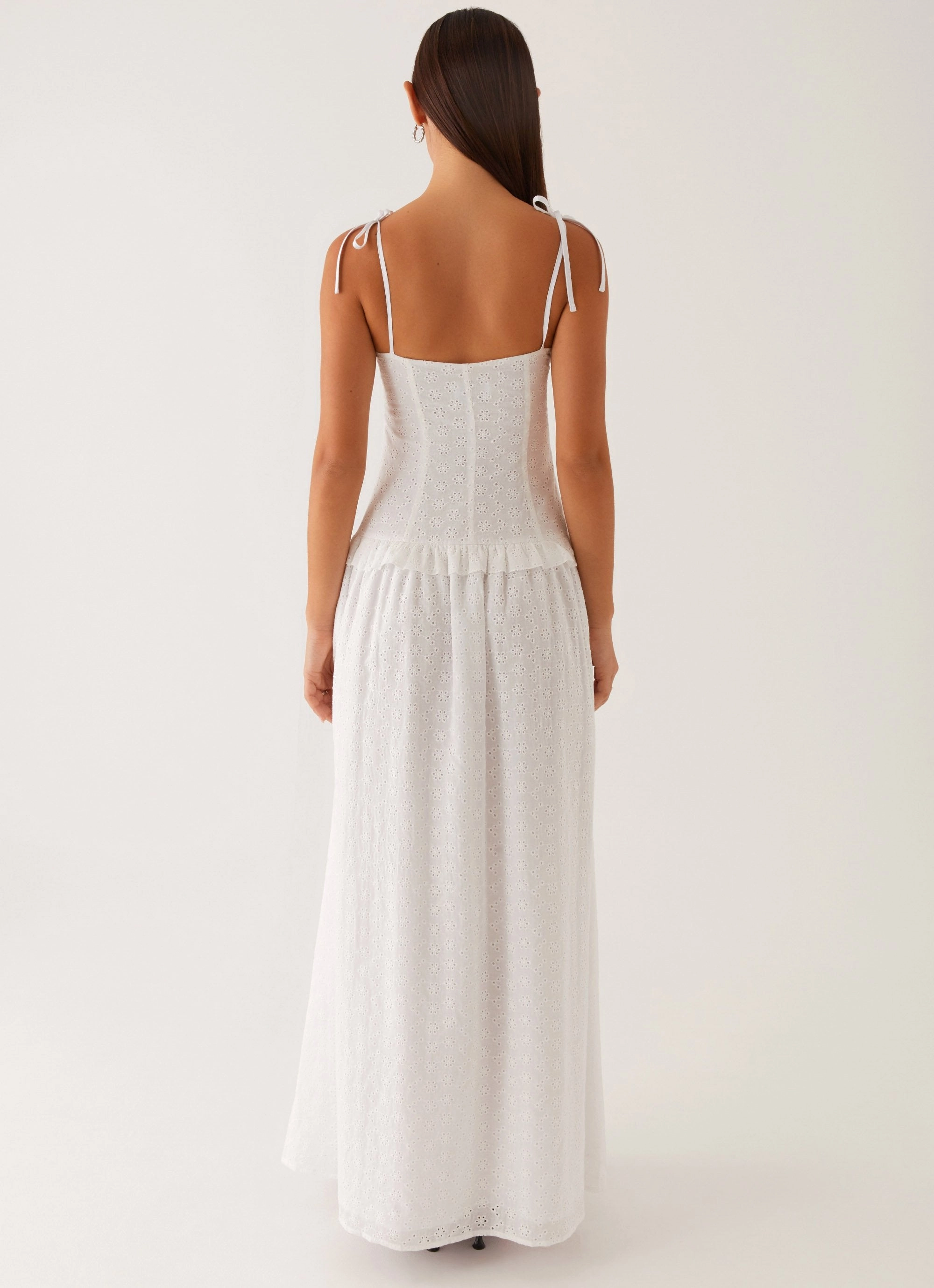 Low-Waist Reveria Twist Maxi Dress - Ivory