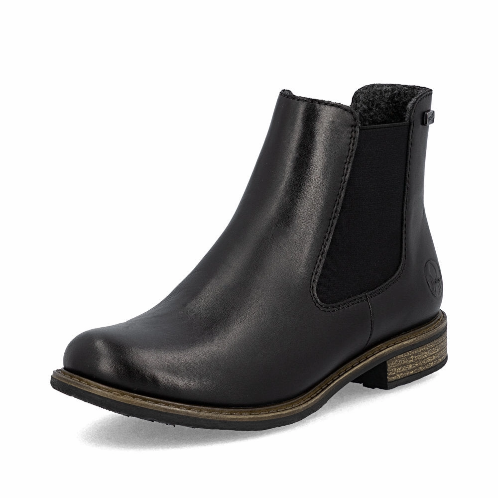 Farm Life Non Toxic Materials Rieker Women's 74870 Ornella Waterproof Chelsea Boot - Black