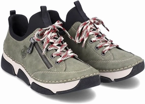 Soft Grip Rieker Women's Angela 73 Sneaker - Liane/Schwarz