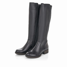 Stable base Frost Season Rieker Women's Faith Tall Boot - Black
